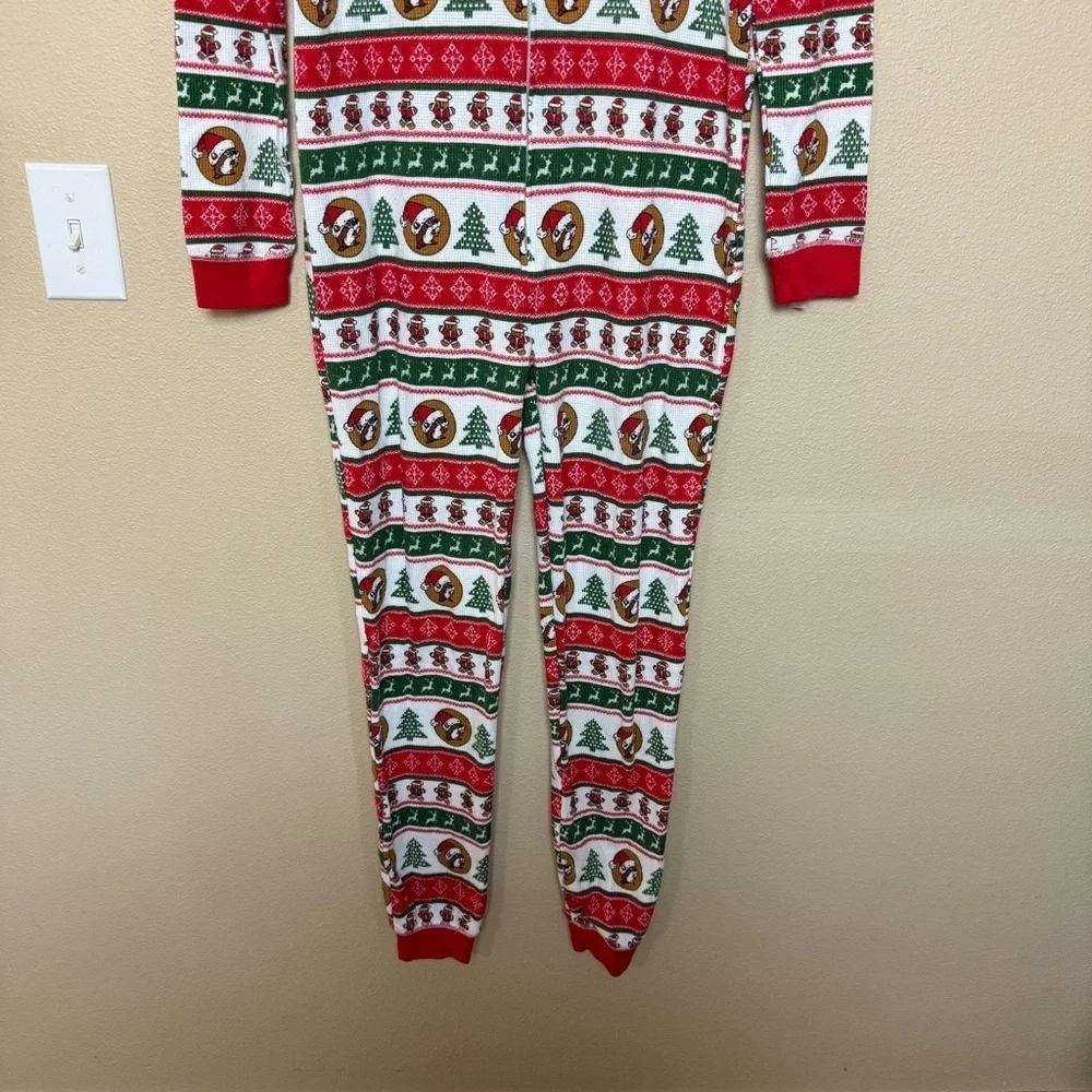 Buc-ees Adult Small Christmas Pajamas Waffle Knit One Piece